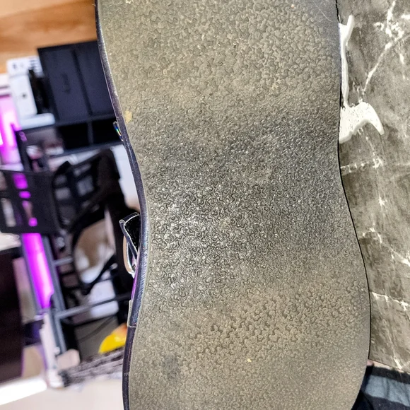 Demonia Black Heart Buckle Boots Iridescent Black ( Emily Size 8 Women's) - Picture 3 of 10